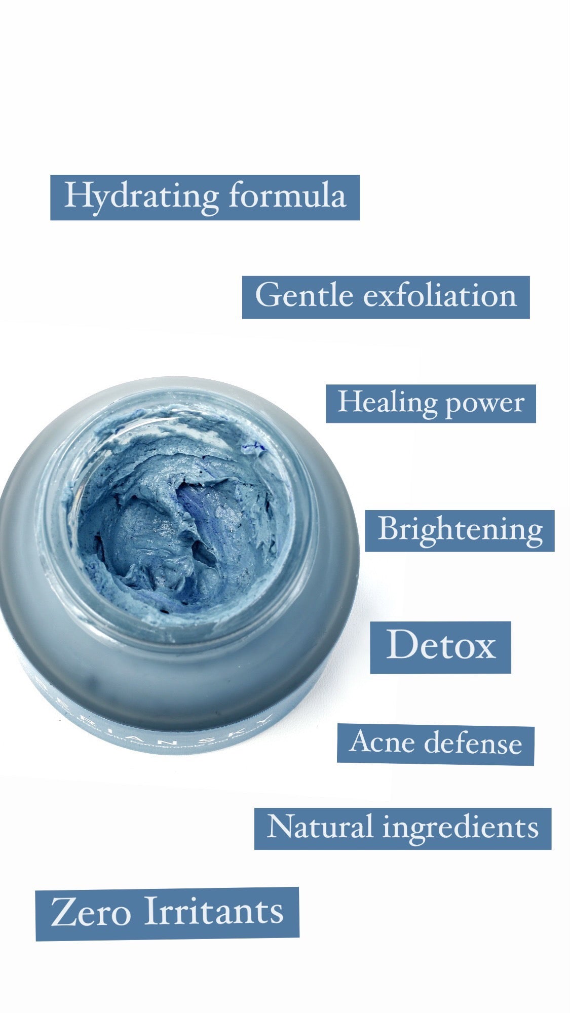 Siberian Sky Face Mask with Blue Tansy