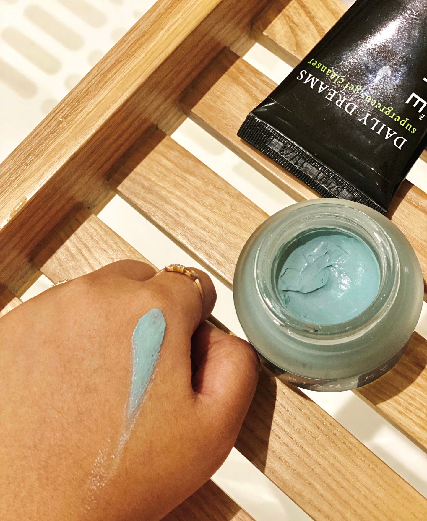 Siberian Sky Face Mask with Blue Tansy