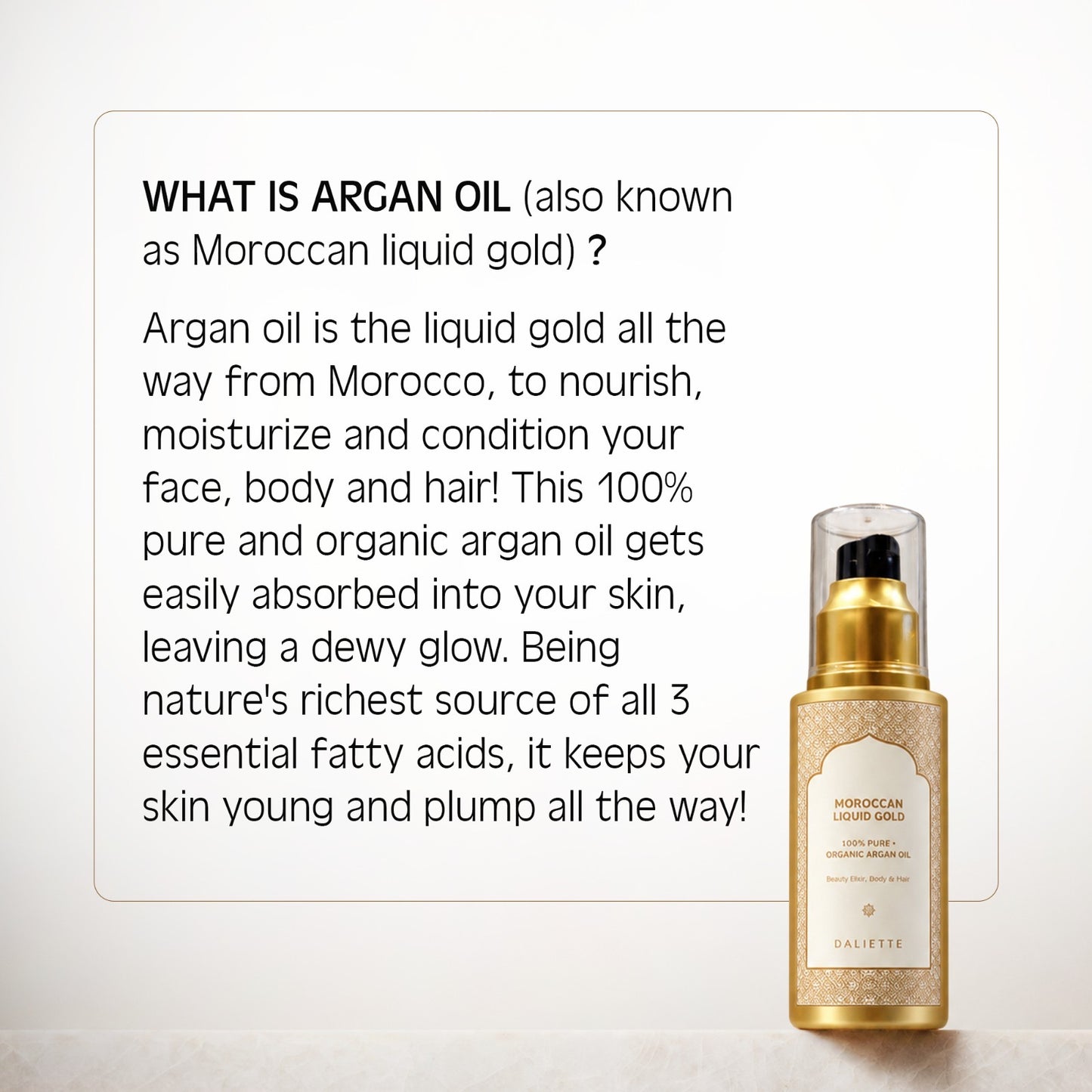 Moroccan Liquid Gold | Organic Argan Oil